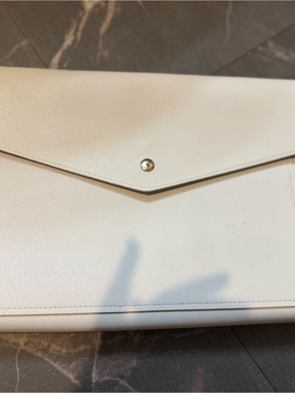 Classic Cream Envelope Cosmetic Pouch